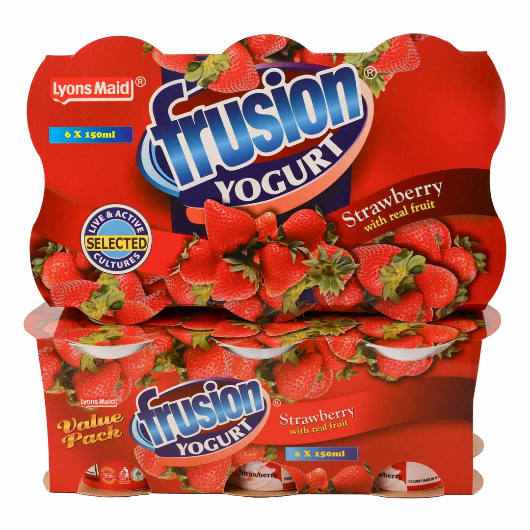 FRUSION STRAW YOGURT VALUE PACK 6X150ML